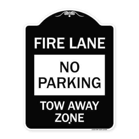 No Parking Tow-Away Zone Heavy-Gauge Aluminum Architectural Sign
